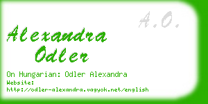 alexandra odler business card